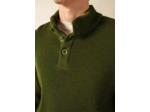 Pull col montant boutonné Bourboule 100% laine SAINT JAMES