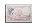 FRANCE 5 FRANCS VIOLET 1-9-1932 O.49378 TB+ F 03/16