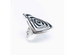 Bague Argent Design Original Losange Infini