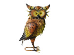 Figurine hibou plume de feu 20x13x37cm