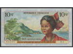 INSTITUT D'EMISSION OUTRE MER 10 NOUVEAUX FRANCS NON DATE (1963) SERIE F.1 TTB+