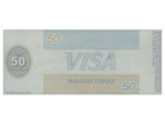 U.S.A. TRAVELERS CHEQUE VISA CREDIT LYONNAIS 50 DOLLARS 135.6002.521.894