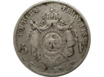FRANCE 5 FRANCS NAPOLEON III 1855 A (Paris) main-ancre TB (G734)