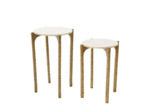 Duo tables arabesques marbré 45x45x64cm