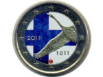 FINLANDE 2011 2 EURO COLORISEE  200 ANS BANQUE SUP