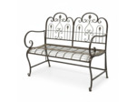 Banc jardin fer vintage 95x12x112cm