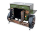 Meuble - Avant de jeep - 2 portes - 2 tiroirs - vintage