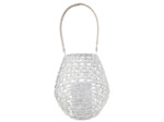 Lanterne rotin blanc 25x50 cm