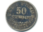 ITALIE 50 CENTESIMI 1863 MBN VITTORIO EMANUELE II TTB (W14.1)