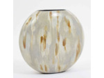 Vase Titiana rond métal blanc 41x14x36cm