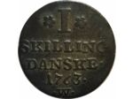 DANEMARK 1 SKILLING DANSKE 1763 W TB