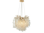 Lustre Kelly goutte fer verre 30x40x40cm