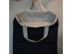 SAC TOTE BAG BLEU MARINE DOUBLE AVEC PETITES ANSES 45*37.5
