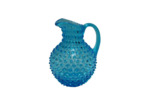 Carafe cristal turquoise pointe de diamant 18x25cm