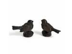 Ensemble 2 oiseaux fonte 10x4x8cm