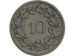 SUISSE 10 RAPPEN 1884 B TB+