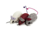 Souris en jute pour chat - 3pcs