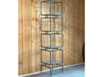 Etagère en métal noir 45x45x208cm
