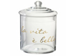 Pot verre la vie est belle Italien 21x28cm