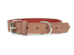 Collier en NUBUCK, Marron pour chiens - 65cm x 30mm