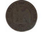 FRANCE 10 CENTIMES NAPOLEON III 1856 BB SATYRIQUE B+