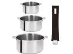 SERIE DE 3 CASSEROLES MUTINE  INOX