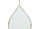 Miroir goutte fer Ornalise doré 32x46cm