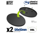 Socles plastiques ovales 120x92mm noir
