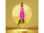 Lampe à lave fusée Telstar Rocket Or