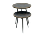 Ensemble 2 tables d'appoint métal 55x52 cm