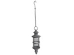 Lanterne suspendue fer gris 11x31cm