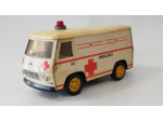 PEUGEOT J7 AMBULANCE A FRICTION JOUSTRA EN TOLE ET PLASTIQUE SANS BOITE