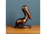 Statuette pélican résine 21x11x16cm