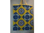 SAC TOTE BAG JAUNE ET BLEU GRANDES ET PETITES ANSES 46*38 CM