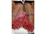 GF521Gants femme cuir marine, rouge, cognac