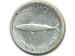 CANADA 10 CENT ELISABETH II 1967 TTB+(W67)