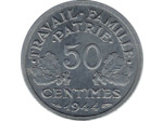 FRANCE 50 CENTIMES BAZOR 1944 B SUP