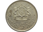 MAROC 5 DIRHAMS 1965 / 1384 TTB