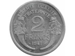 FRANCE 2 FRANCS MORLON ALU 1941 SUP