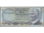 TURQUIE 5 LIRA L.1970 (1976) Série K59 NEUF (W185)