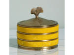Petite boîte ocre Ginkgo 7cm