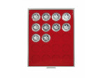 MEDAILLIER MONNAIE PLATEAU ROUGE 20 Cases RONDES 2220