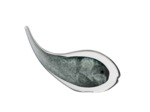 Statuette baleine grise verre 18x25x6cm