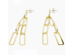 Boucles d'Oreilles Pendantes Mailles Rectangle