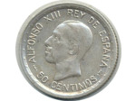 ESPAGNE 50 CENTIMOS 1926 PCS ALFONSO XIII TTB+ (W741)