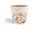 Pot de fleurs rose beige céramique 14x14x13cm