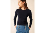 Pull marin uni Marée 100% laine Mérinos SAICT JAMES