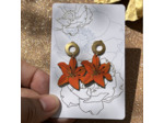 Boucles d'oreilles lys orange