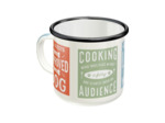 Mug émaillé rétro, Dog Rules – Cadeau pour propiétaire de chiens, Tasse de camping, 360 ml – Nostalgic-Art