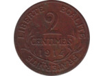 FRANCE 2 CENTIMES DUPUIS 1914 TTB